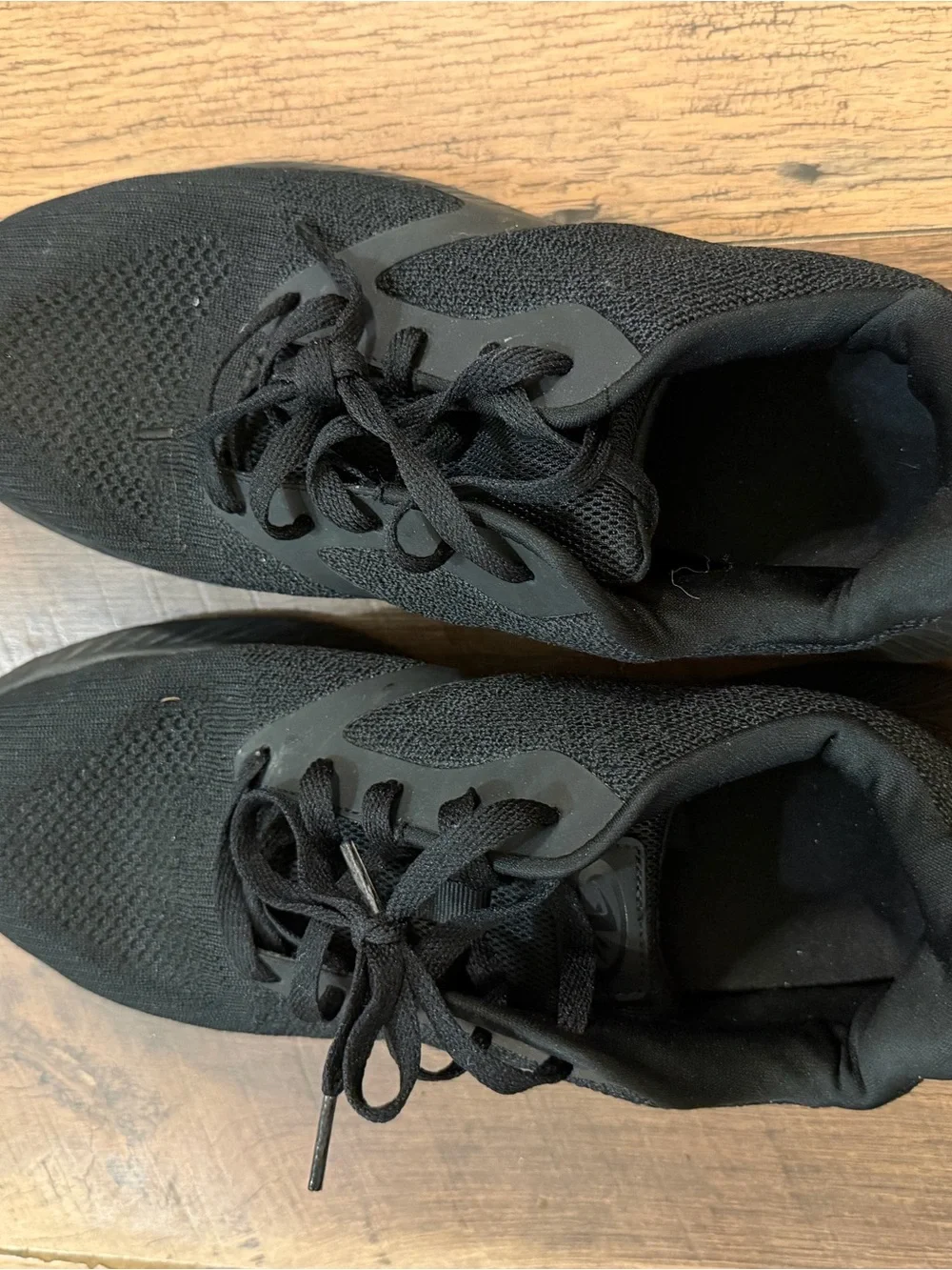 Men's Black Athletic Running Sneakers - Lightweight Comfort